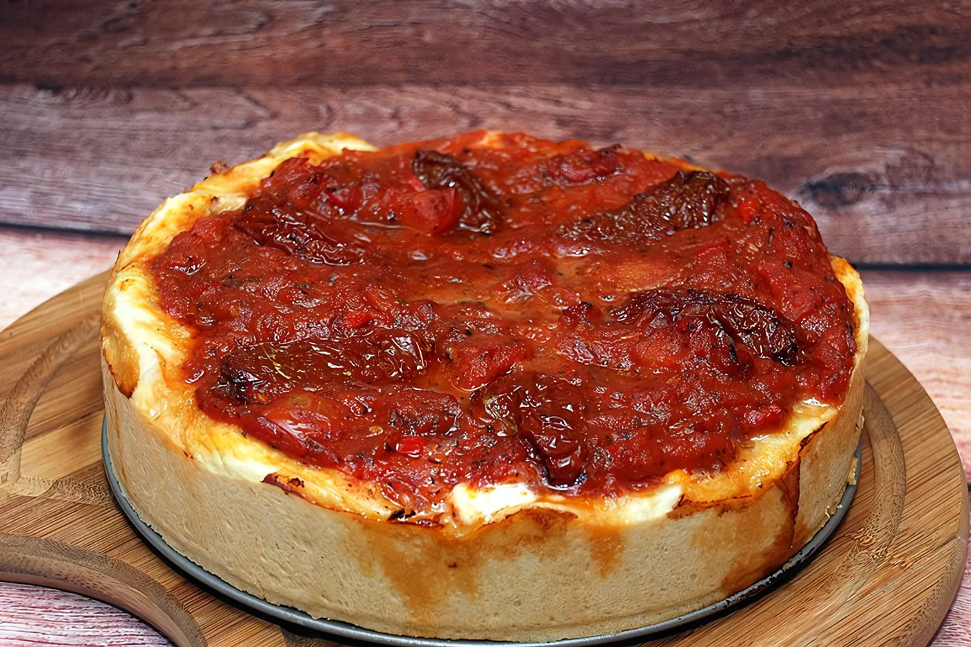Chicago deep-dish pizza