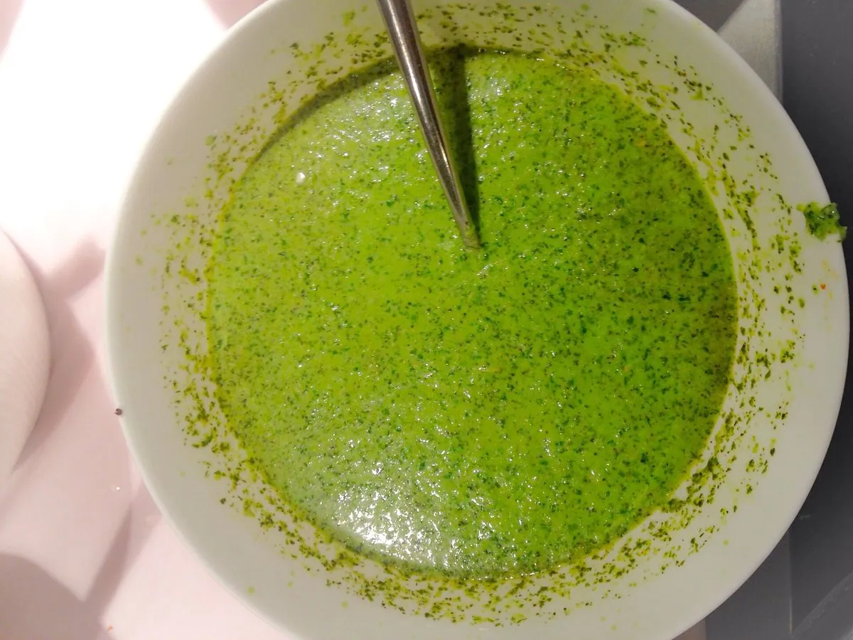 Chutney verde de menta y cilantro