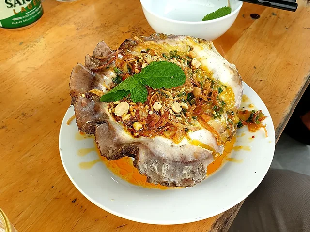 Hàu nướng mỡ hành