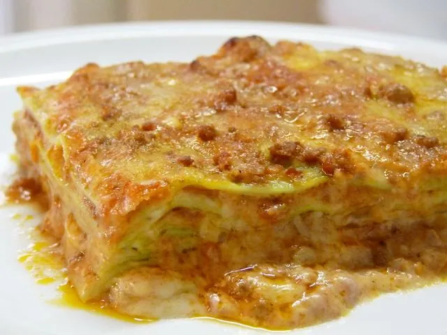 Lasaña a la boloñesa