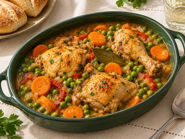 Pollo arvejado