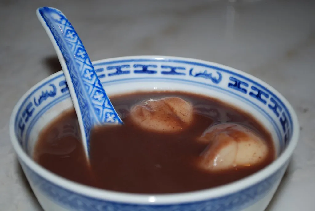 Sopa dulce de frijol rojo