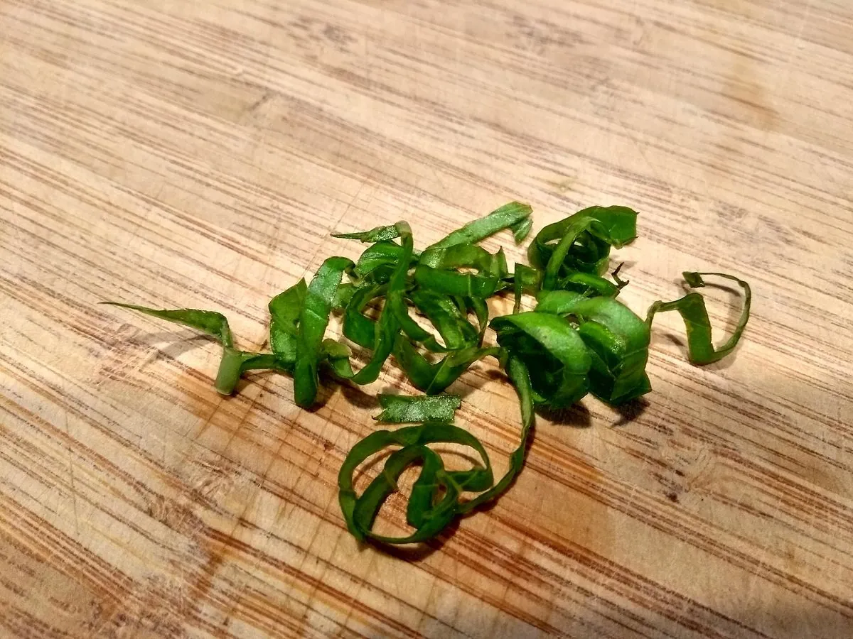 Corte chiffonade